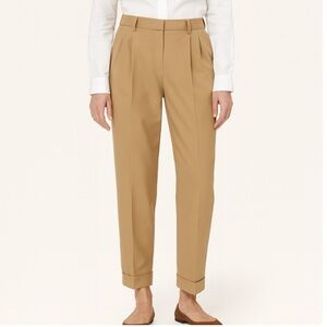 Nili Lotan Pleated Stretch Wool Tapered Ankle Pants Womens 6